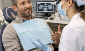 Erwachsene mit Zahnspange